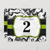 Carte Postale Pomme Vert Trier Damask Éperons Numéro de tableau (Devant / Derrière)