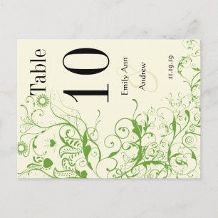 Carte Postale Pomme Verte & Oiseaux Noirs Tourbillonnent Numéro 