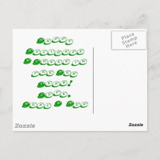 Carte Postale pommes (Dos)