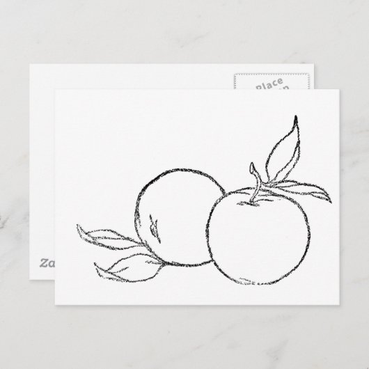 Carte Postale Pommes (Devant / Derrière)