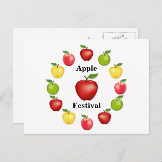 Carte postale Pommes (Devant / Derrière)