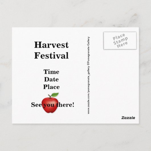 Carte postale Pommes (Dos)