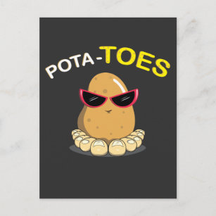 Carte Postale Pommes de terre de pomme de terre de nourriture or