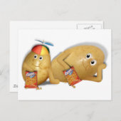 Carte Postale Pommes de terre Snacking - Fils et Père (Devant / Derrière)