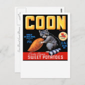 Carte Postale Pommes de terre sucrées de marque de coton (Devant / Derrière)