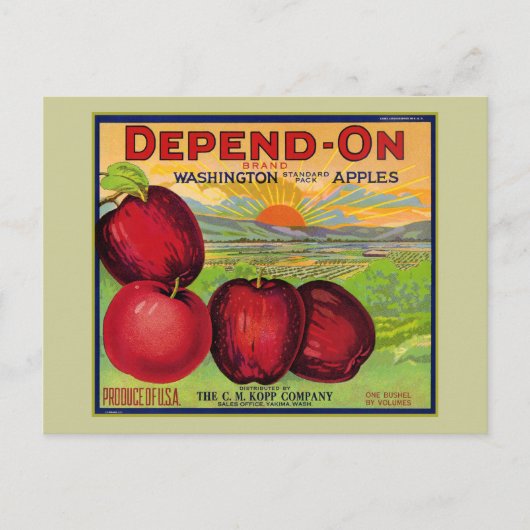 Carte Postale Pommes de Washington (Devant)