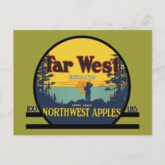 Carte Postale Pommes du Far West (Devant)