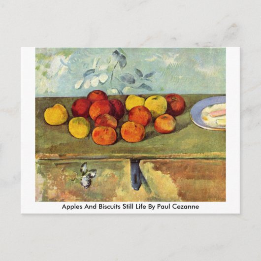 Carte Postale Pommes Et Biscuits Encore Vie Par Paul Cezanne (Devant)