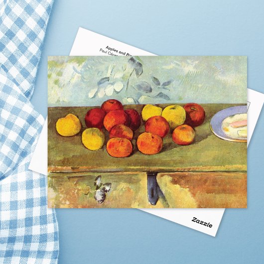 Carte Postale Pommes et biscuits Vie morte Paul Cezanne