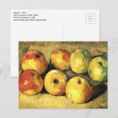 Carte Postale Pommes Impressionnisme Vintage Cezanne (Devant / Derrière)