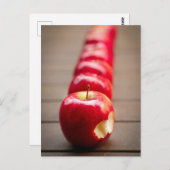 Carte postale Pommes juteuses rouges (Devant / Derrière)