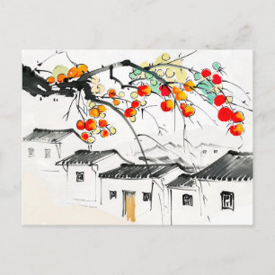 Carte Postale Pommes mûres dans un village de montagne chinois