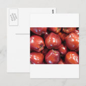 Carte Postale Pommes rouges foncées (Devant / Derrière)