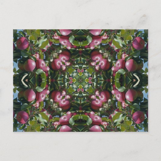 Carte Postale Pommes rouges sur l'art Postcar de kaléidoscope (Devant)