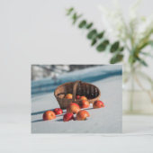 Carte Postale Pommes sur la neige (Debout devant)