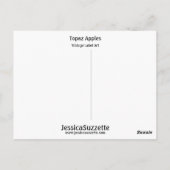 Carte Postale Pommes Topaz (Dos)