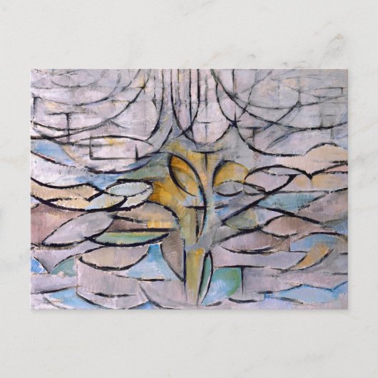 Carte Postale Pommier à fleurs - Piet Mondrian - (Devant)
