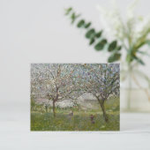 Carte Postale Pommiers en fleurs (Debout devant)