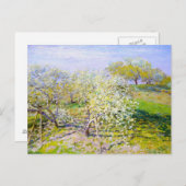 Carte Postale Pommiers en fleurs, 1873 Claude Monet (Devant / Derrière)