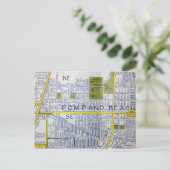 Carte Postale Pompano Beach, FL Vintage Map (Debout devant)