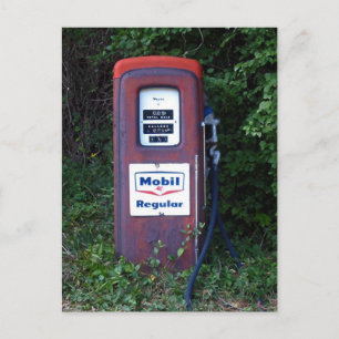 Carte Postale Pompe à gaz Mobil