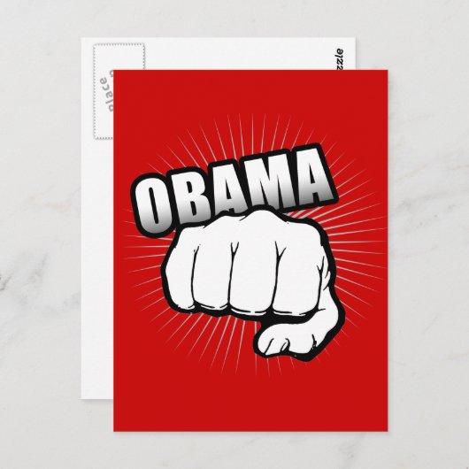 Carte Postale Pompe Obama (Devant / Derrière)
