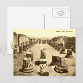 Carte Postale Pompéi, Cour de la Basilique (Devant / Derrière)