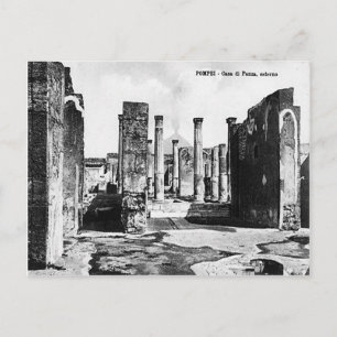 Carte Postale Pompéi, Villa et Vésuve