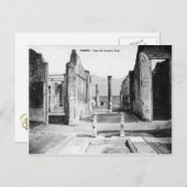 Carte Postale Pompéi, Villa et Vésuve (Devant / Derrière)