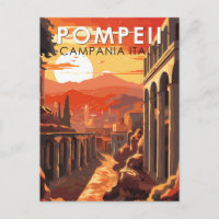 Pompeii Campanie Italie Travel Art Vintage
