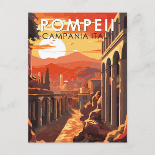 Carte Postale Pompeii Campanie Italie Travel Art Vintage