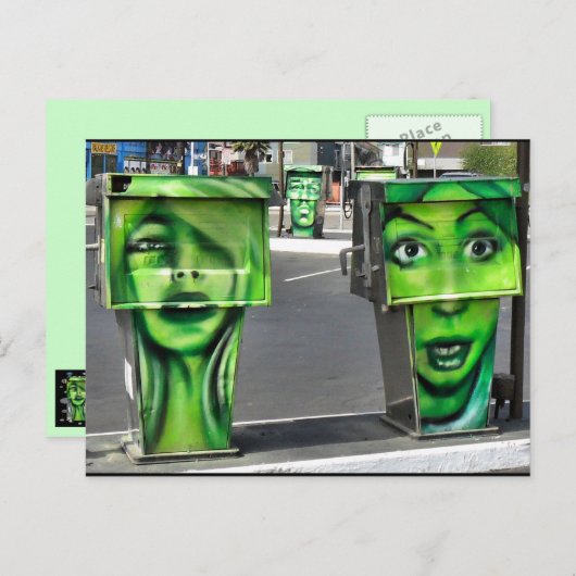 Carte Postale Pompes à gaz (Devant / Derrière)