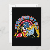 Carte Postale Pompier (Devant / Derrière)