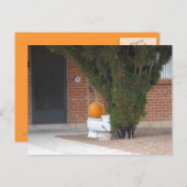 Carte Postale pompier assis sur une toilette (Devant / Derrière)