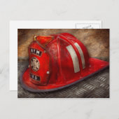 Carte Postale Pompier - Casquette - Un rêve d'enfance (Devant / Derrière)