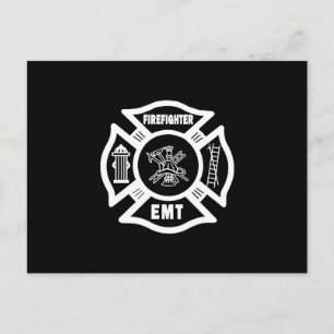 Carte Postale Pompier EMT