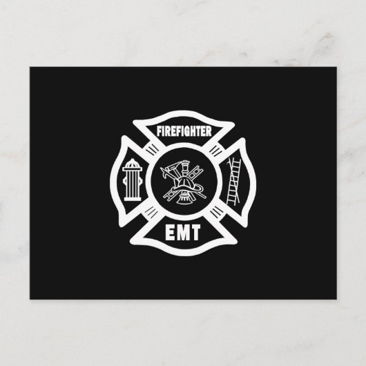 Carte Postale Pompier EMT (Devant)