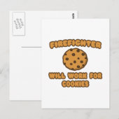 Carte Postale Pompier .. Fonctionnera pour les cookies (Devant / Derrière)