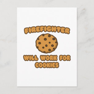 Carte Postale Pompier .. Fonctionnera pour les cookies