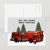 Carte Postale Pompier Noël (Devant / Derrière)