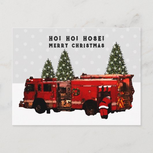 Carte Postale Pompier Noël (Devant)
