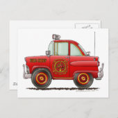 Carte Postale Pompier Pompier chef de voiture Pompier pompier (Devant / Derrière)