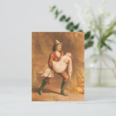 Carte Postale Pompier victorien 3 "Le pompier américain" (Debout devant)