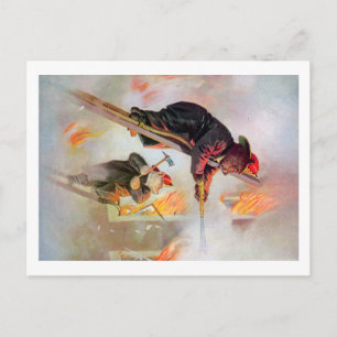 Carte Postale Pompiers Ours Roosevelt