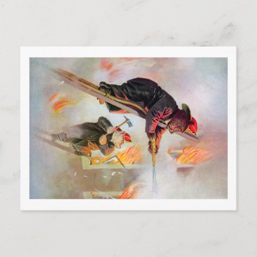 Carte Postale Pompiers Ours Roosevelt (Devant)