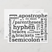 Carte Postale Ponctuation (Devant / Derrière)