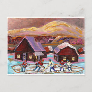 Carte Postale POND HOCKEY COSY HIVER SCÈNE 6X8 COPY.jpg