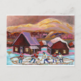 Carte Postale POND HOCKEY COSY HIVER SCÈNE 6X8 COPY.jpg