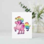 Carte Postale poney à licorne mignonne (Debout devant)