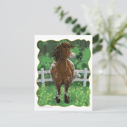 Carte Postale Poney Appaloosa (Debout devant)